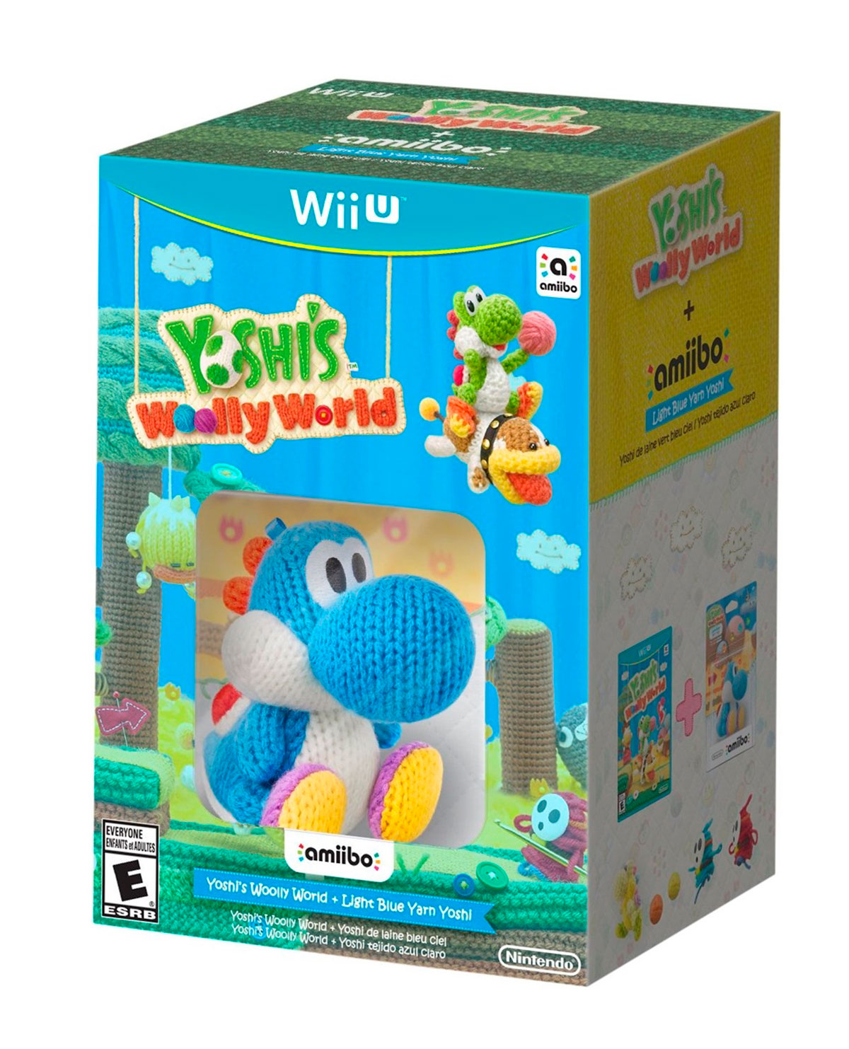 YOSHIS WOOLLY WORLD AND AMIIBO BLUE YOSHI