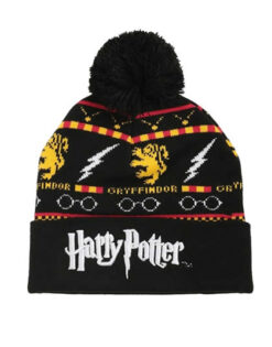 GORRO BEANIE HARRY POTTER LOGO NEGRO