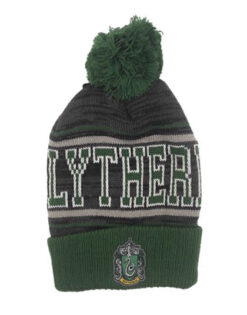 GORRO BEANIE HARRY POTTER SLYTHERIN GRIS CON VERDE