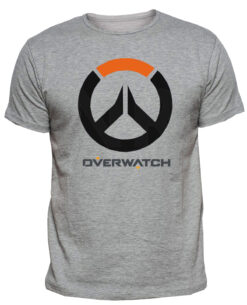 PLAYERA OVERWATCH LOGO GRIS GRANDE