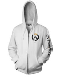 CHAMARRA OVERWATCH LOGO BLANCA CHICA