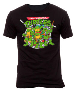 PLAYERA TORTUGAS NINJA CLASICAS NEGRA MEDIANA