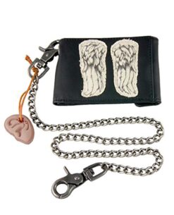 CARTERA CON CADENA THE WALKING DEAD ALAS DARYL NEGRA