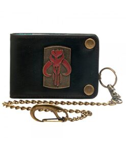 CARTERA CON CADENA STAR WARS MANDALORIAN LOGO