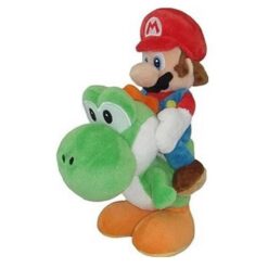 PELUCHE MARIO BROS MONTANDO A YOSHI 20 CM