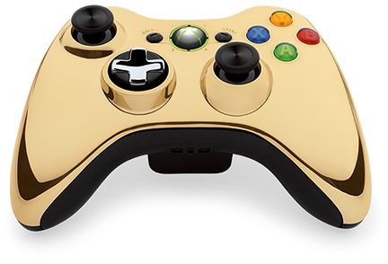 CONTROL XBOX 360 INALAMBRICO CHROME GOLD - Image 4