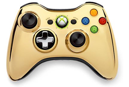 CONTROL XBOX 360 INALAMBRICO CHROME GOLD - Image 3