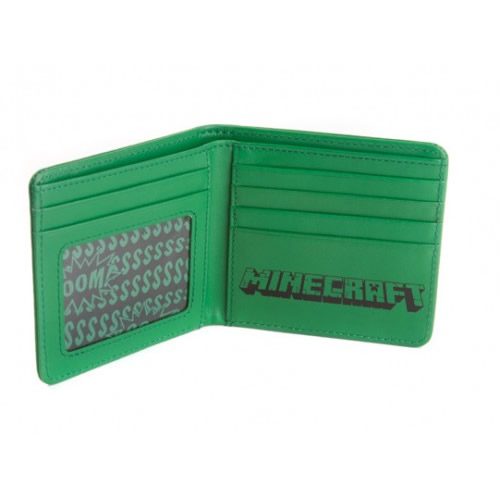 CARTERA DE PIEL MINECRAFT CREEPER FACE VERDE - Image 2