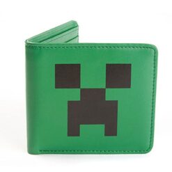 CARTERA DE PIEL MINECRAFT CREEPER FACE VERDE