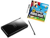 CONSOLA NINTENDO DS LITE ONYX CON NEW SUPER MARIO BROS