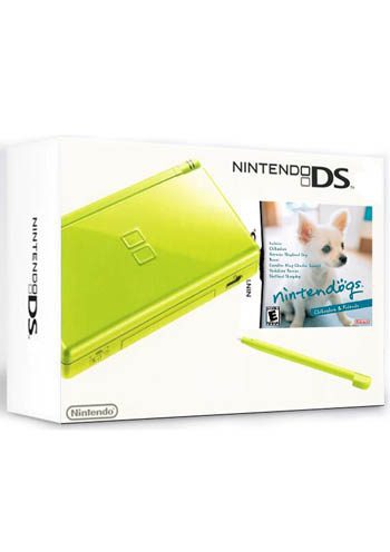 CONSOLA NINTENDO DS VERDE CON NINTENDOGS