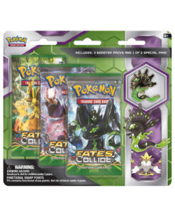 TRIPLE SOBRE POKEMON TRADING CARD GAME XY FATES COLLIDE CON PIN