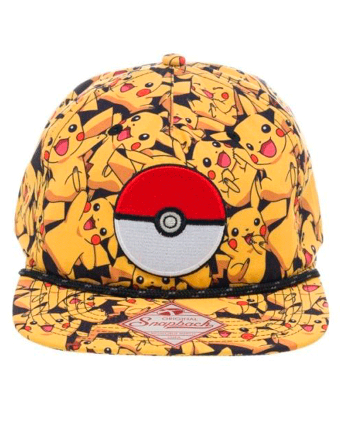 GORRA SNAPBACK POKEMON PIKACHU AMARILLA