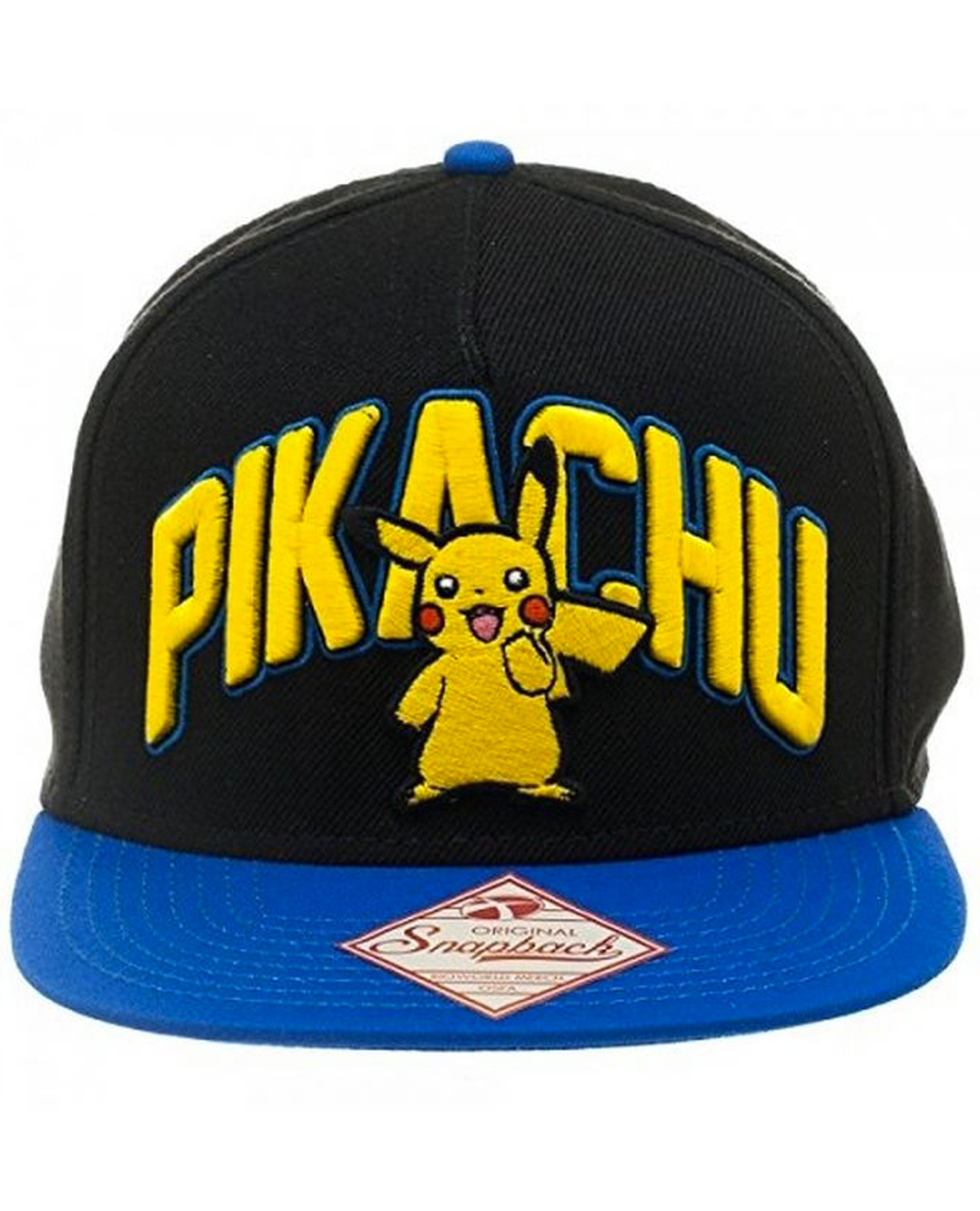GORRA SNAPBACK POKEMON PIKACHU NEGRA