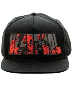 GORRA SNAPBACK DEADPOOL BORDADO NEGRA