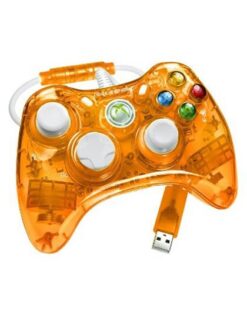 CONTROL XBOX 360 ALAMBRICO ROCK CANDY NARANJA