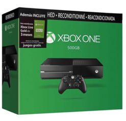 CONSOLA XBOX ONE REFURBISHED NEGRO 500GB CON KINECT Y XBOX LIVE GOLD 3 MESES
