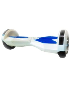 HOVERBOARD ELECTRICO 20 CM BLANCO Y AZUL CON PARLANTE Y BLUETOOTH