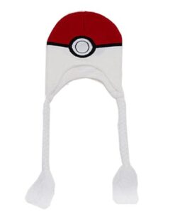 GORRO LAPLANDER POKEMON POKE BALL ROJO Y BLANCO