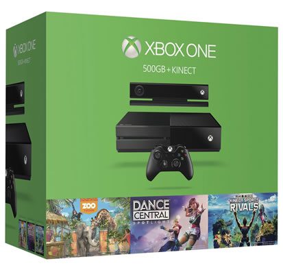 CONSOLA XBOX ONE NEGRO 500GB CON KINECT Y 3 JUEGOS