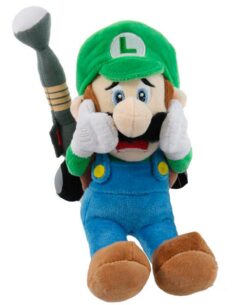PELUCHE MARIO BROS LUIGI CON ASPIRADORA 18 CM