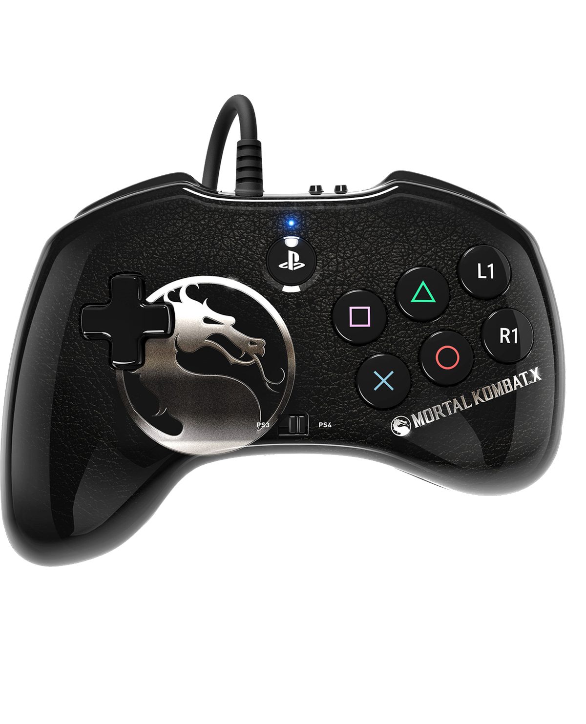 CONTROL PLAYSTATION 4 ALAMBRICO PDP MORTAL KOMBAT X NEGRO