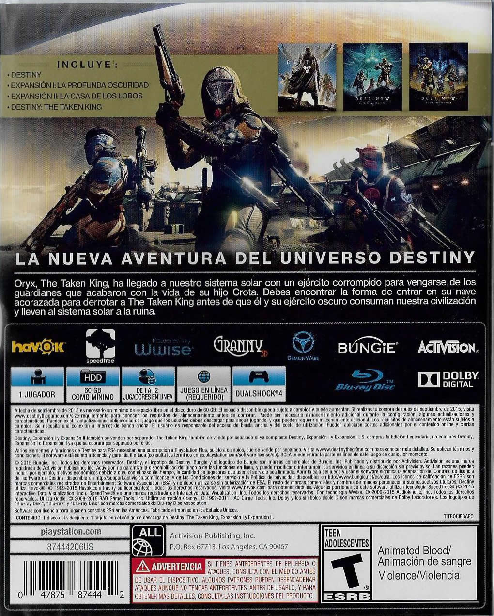 DESTINY THE TAKEN KING LEGENDARY EDITION - Image 2