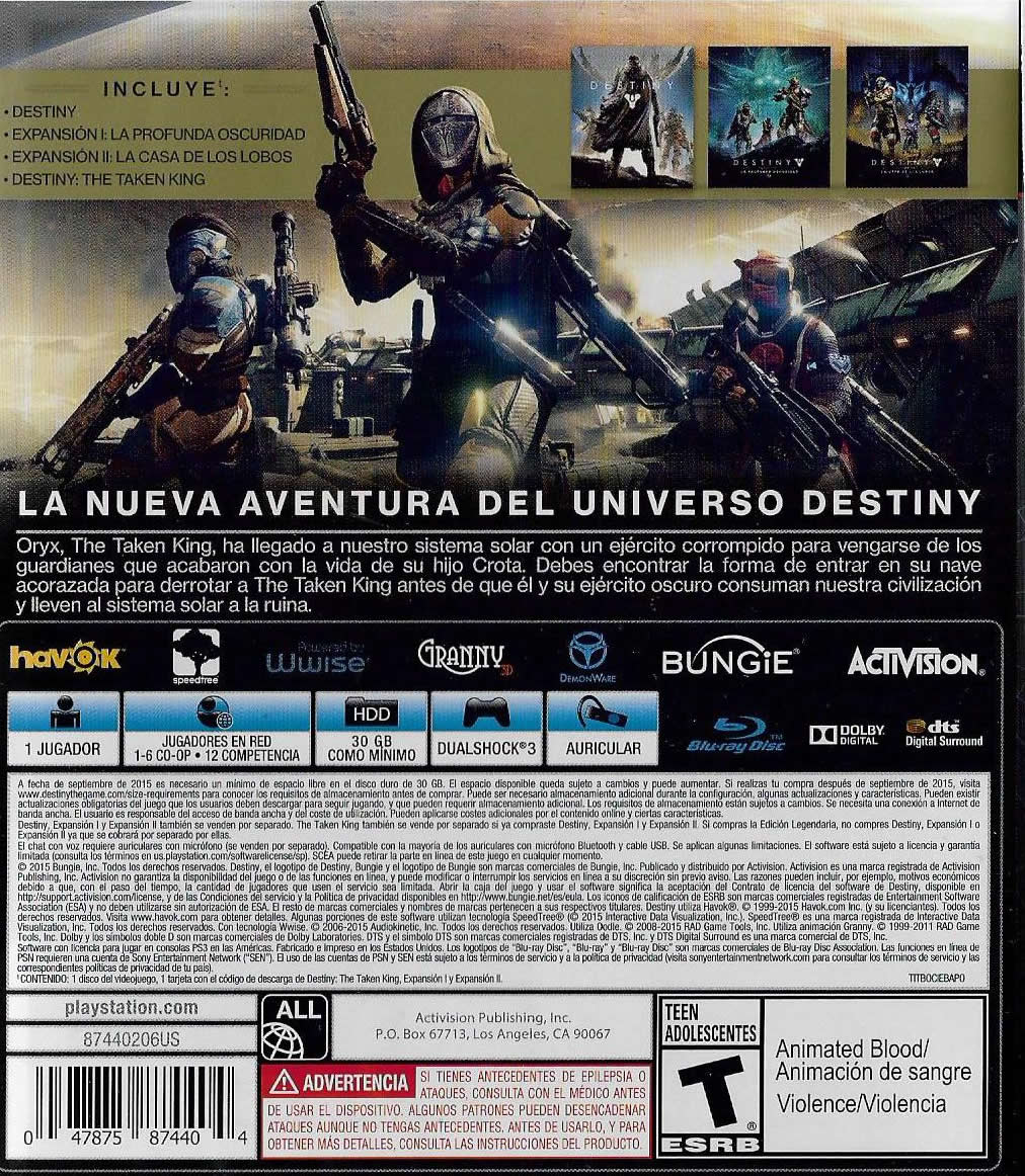 DESTINY THE TAKEN KING LEGENDARY EDITION - Image 2