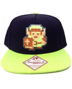 GORRA SNAPBACK THE LEGEND OF ZELDA LINK PIXEL NEGRA