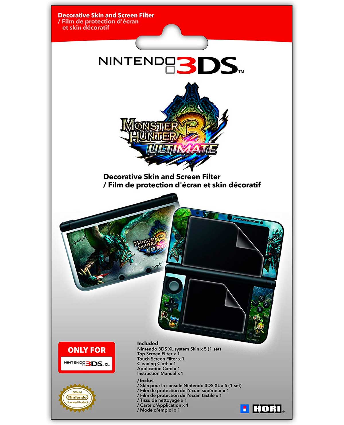 PROTECTOR DE PANTALLA 3DS XL MONSTER HUNTER 3 ULTIMATE