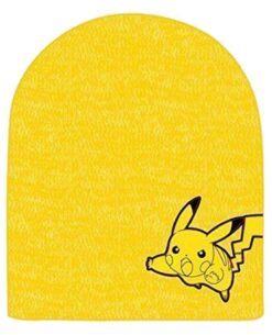 GORRO BEANIE POKEMON PIKACHU BORDADO AMARILLO