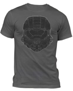 PLAYERA HALO CASCO MASTERCHIEF GRIS CHICA