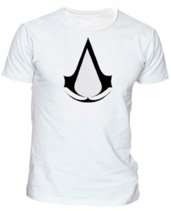 PLAYERA ASSASSINS CREED LOGO BLANCA MEDIANA