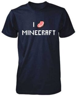 PLAYERA MINECRAFT CHULETA AZUL MARINO GRANDE