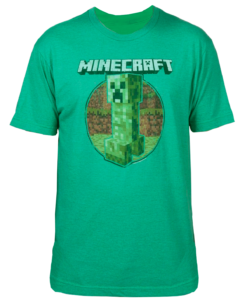 PLAYERA MINECRAFT CREEPER VERDE GRANDE