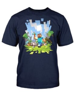 PLAYERA MINECRAFT AVENTURERO GRIS CHICA
