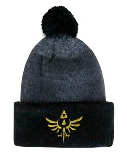 GORRO BEANIE THE LEGEND OF ZELDA TRIFUERZA GRIS Y NEGRO