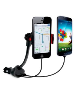 DUAL USB POWER MOUNT BLACK