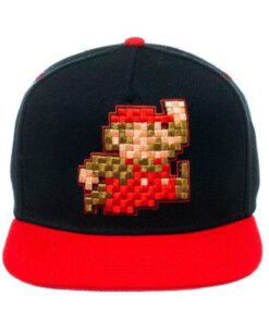 GORRA SNAPBACK SUPER MARIO PIXEL NEGRA
