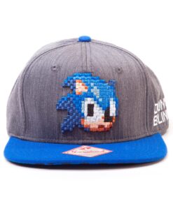 GORRA SNAPBACK SONIC PIXEL GRIS