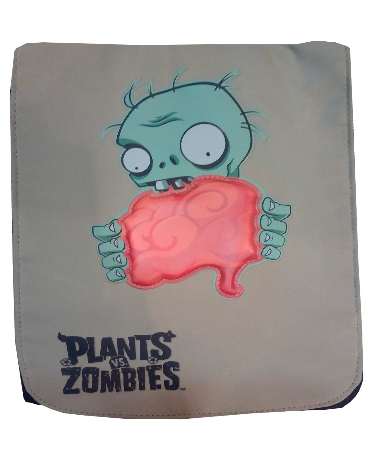 ESTUCHE RIGIDO IPAD PLANTS VS ZOMBIES CEREBROS VERDE