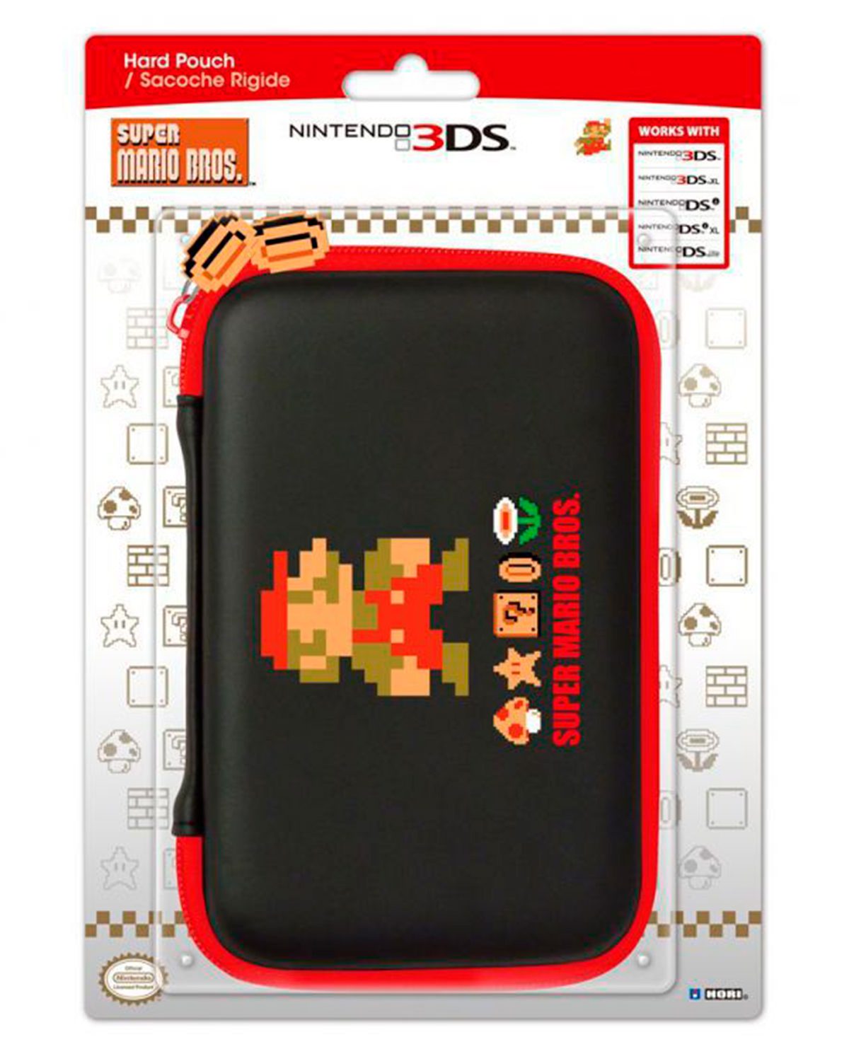 ESTUCHE RIGIDO NINTENDO 3DS SUPER MARIO PIXEL NEGRO - Image 3