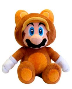 PELUCHE MARIO BROS CON TRAJE TANOOKI 30 CM