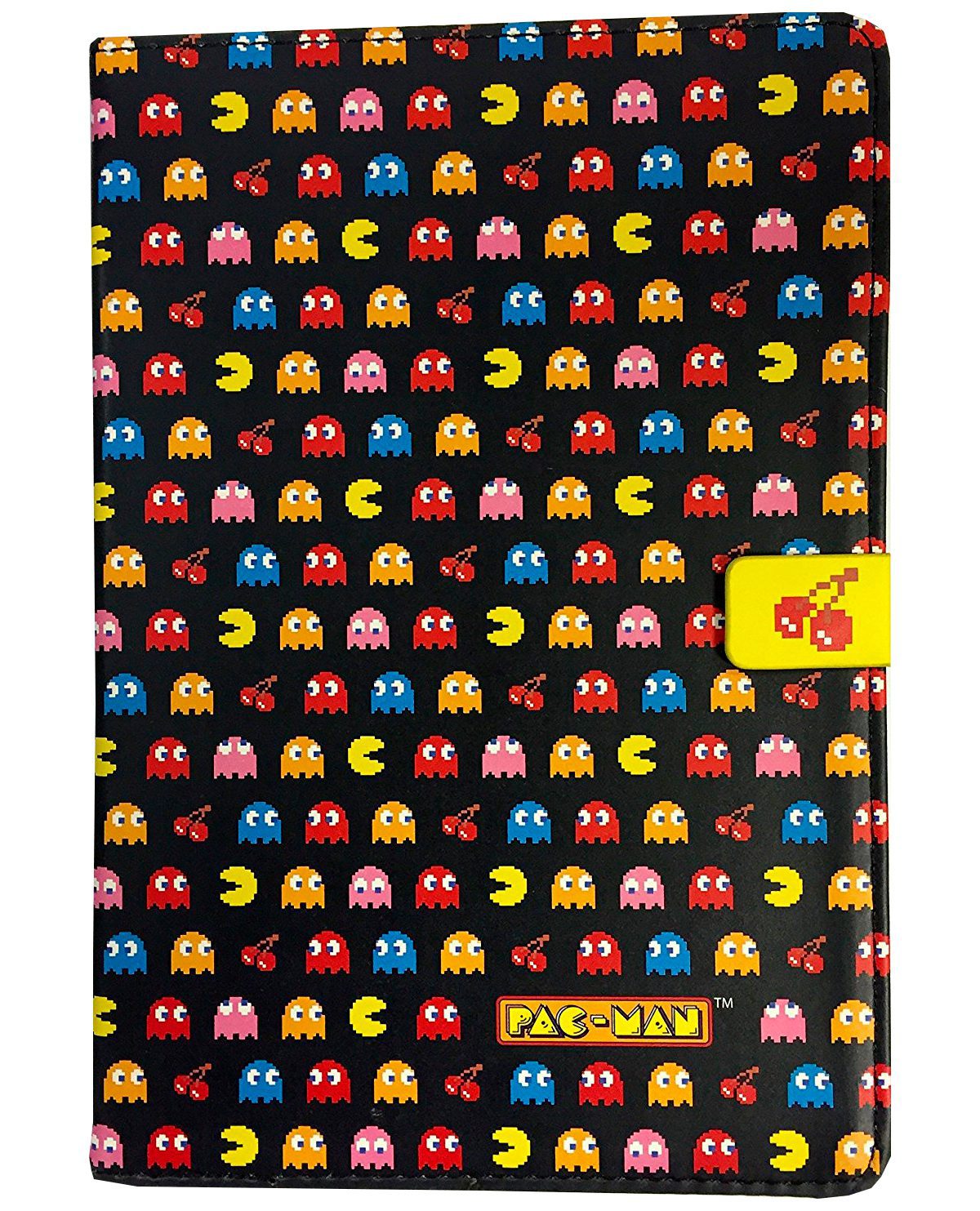 FUNDA RIGIDA IPAD PAC MAN FANTASMAS NEGRA