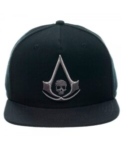 GORRA SNAPBACK ASSASSINS CREED BLACK FLAG LOGO NEGRA