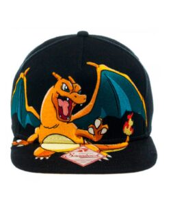 GORRA SNAPBACK POKEMON CHARIZARD NEGRA