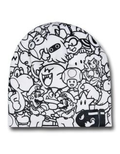 GORRA BEANIE SUPER MARIO COLLAGE BLANCO
