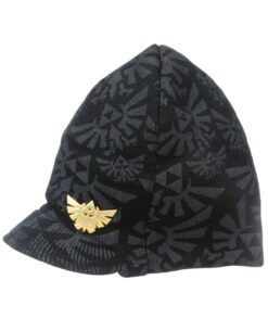 GORRO BEANIE CON VICERA THE LEGEND OF ZELDA HYRULE CREST GRIS
