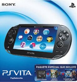 CONSOLA PLAYSTATION VITA NEGRO CON UNCHARTED THE GOLDEN ABYSS Y PAYSTATION ALL STARS BATTLE ROYALE