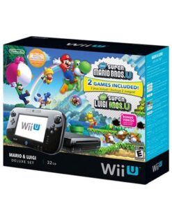 CONSOLA NINTENDO WII U NEGRO 32GB CON NEW SUPER MARIO BROS U Y NEW SUPER LUIGI U
